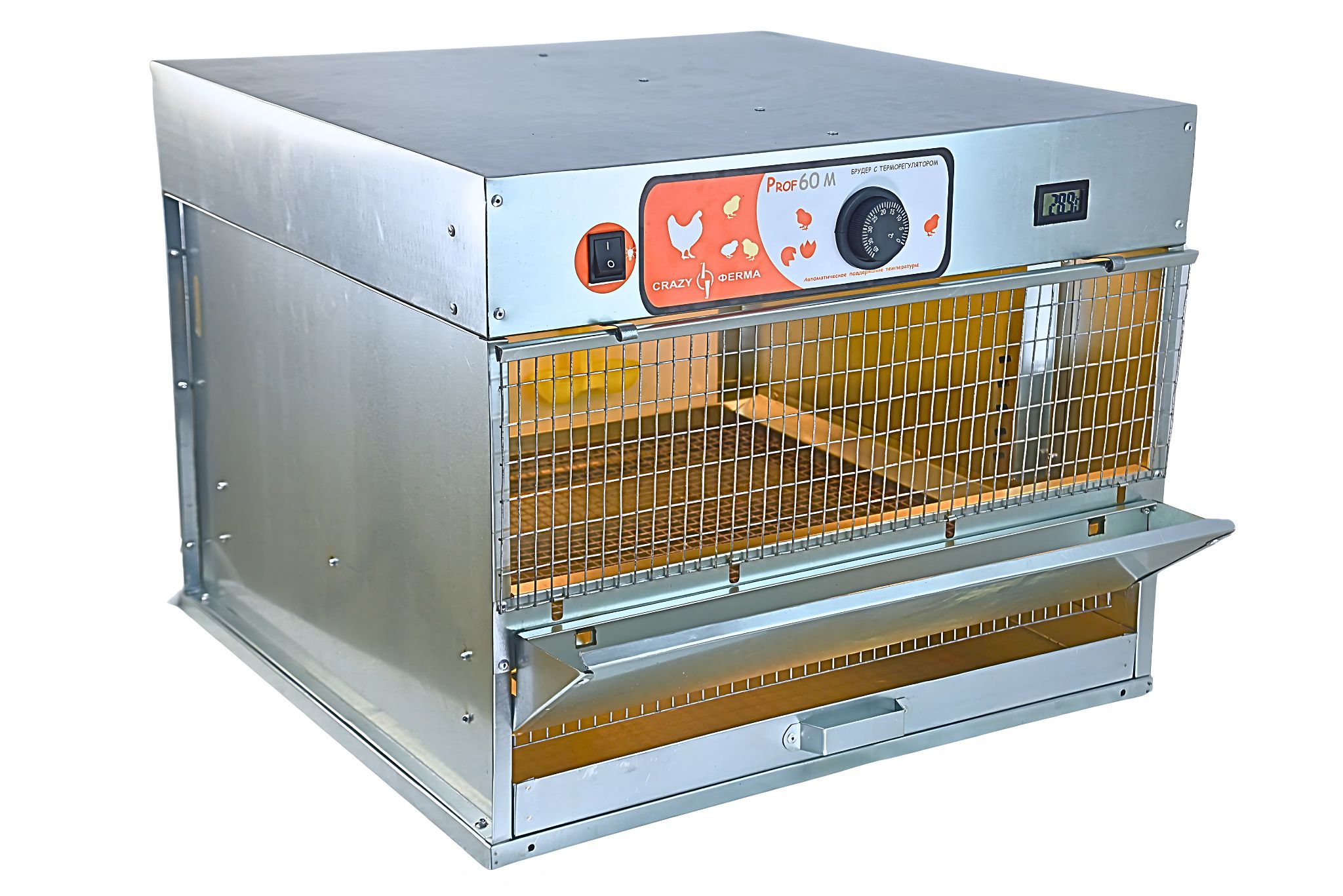 Брудер для цыплят "Проф 60 ЗM" с механическим терморегулятором корпус оцинковка. Фото 2