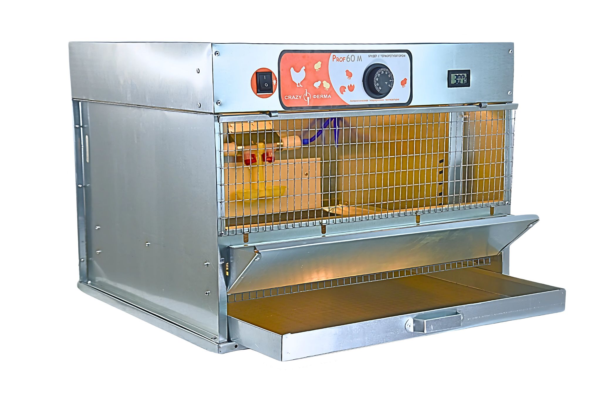 Брудер для цыплят "Проф 60 ЗM" с механическим терморегулятором корпус оцинковка. Фото 5