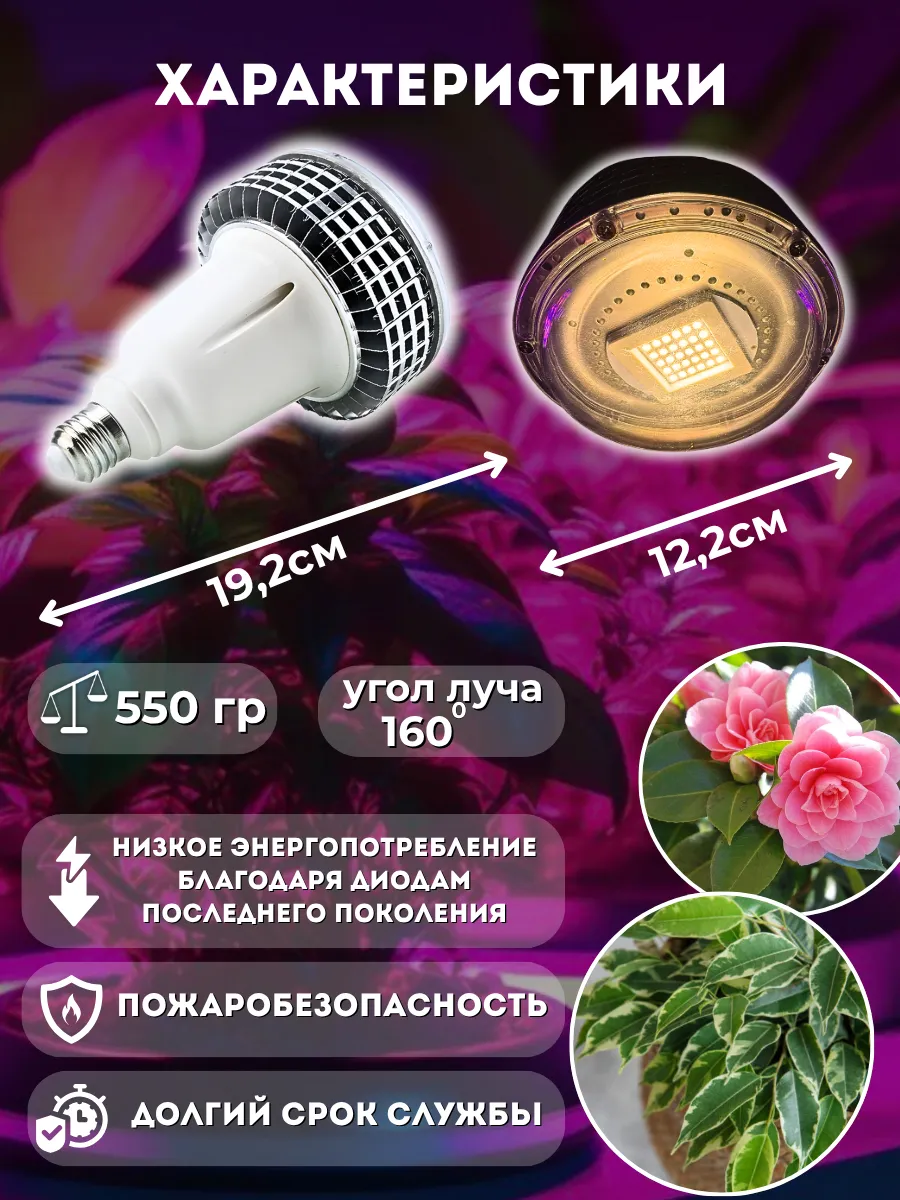 Фитолампа 100W полный спектр. Фото 2 Фитолампа 100W полный спектр. Фото 2