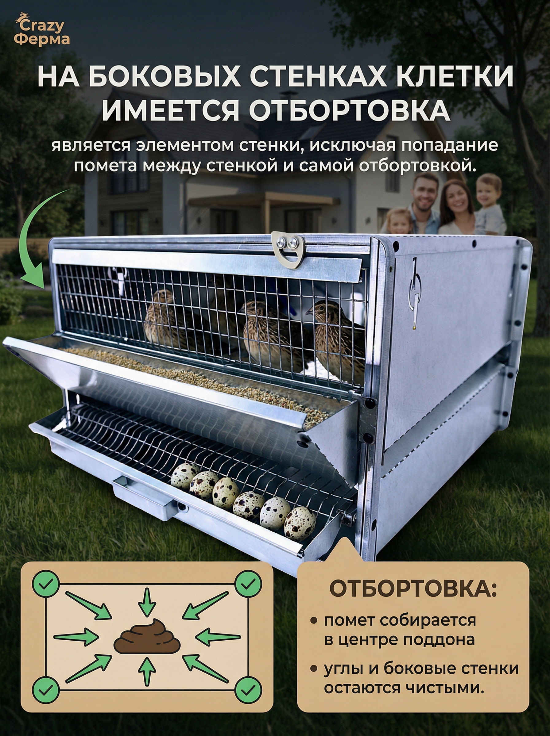 Рамная клетка для перепелов на 120 голов . Фото 10