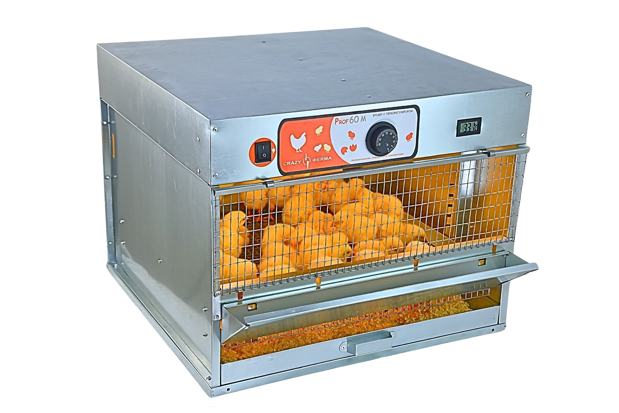Брудер для цыплят "Проф 60 ЗM" с механическим терморегулятором корпус оцинковка. Фото 8