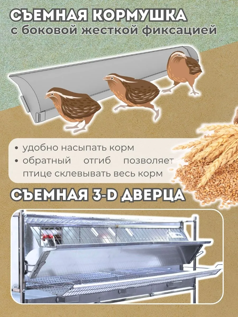 Клетка для перепелов "Практик-металл" на 55 голов "МультиПро". Фото 2