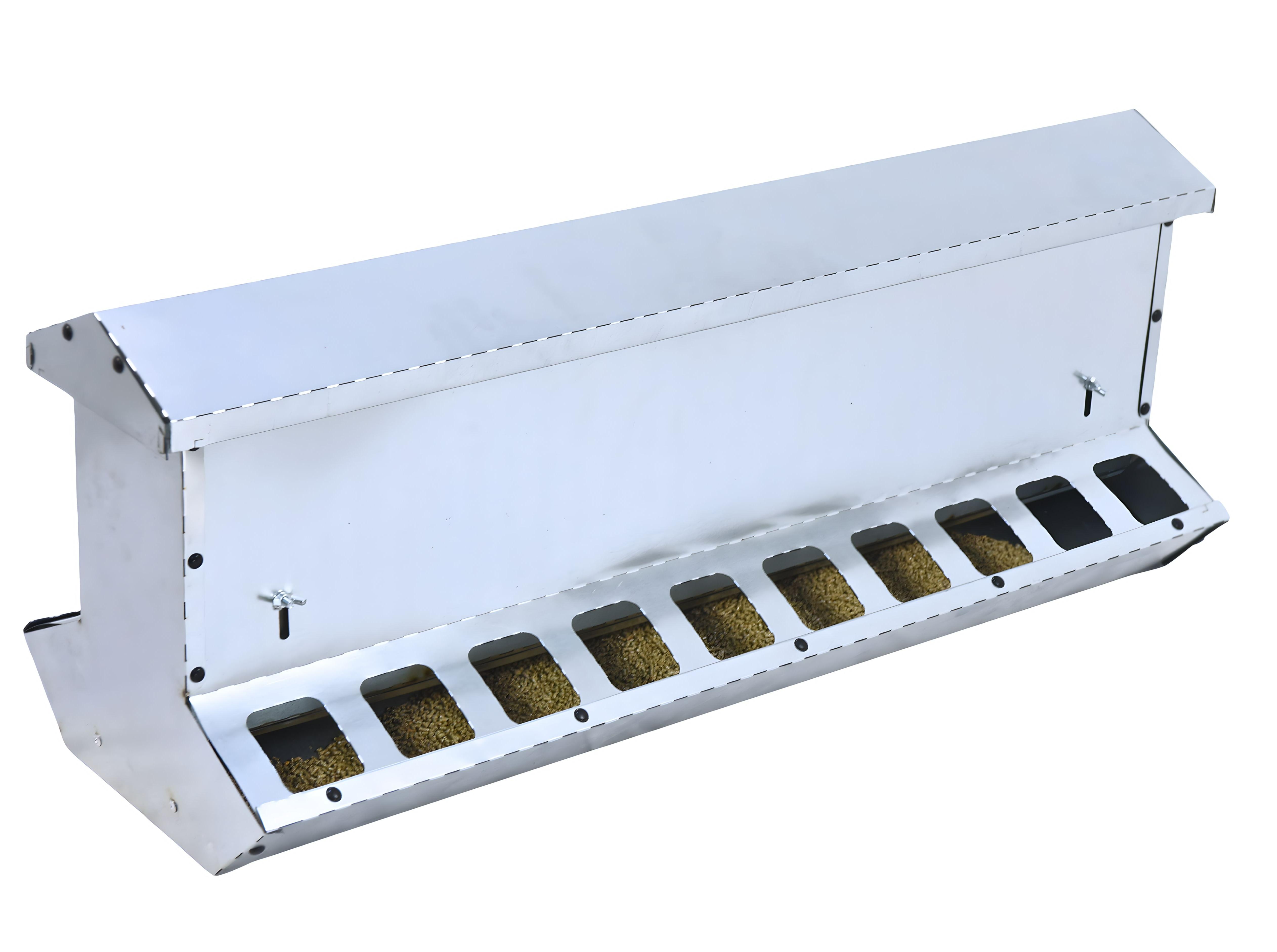 Кормушка бункерная двухсторонняя "Нетпотерь 25-2"  фронт кормления на 20 голов. Фото 1