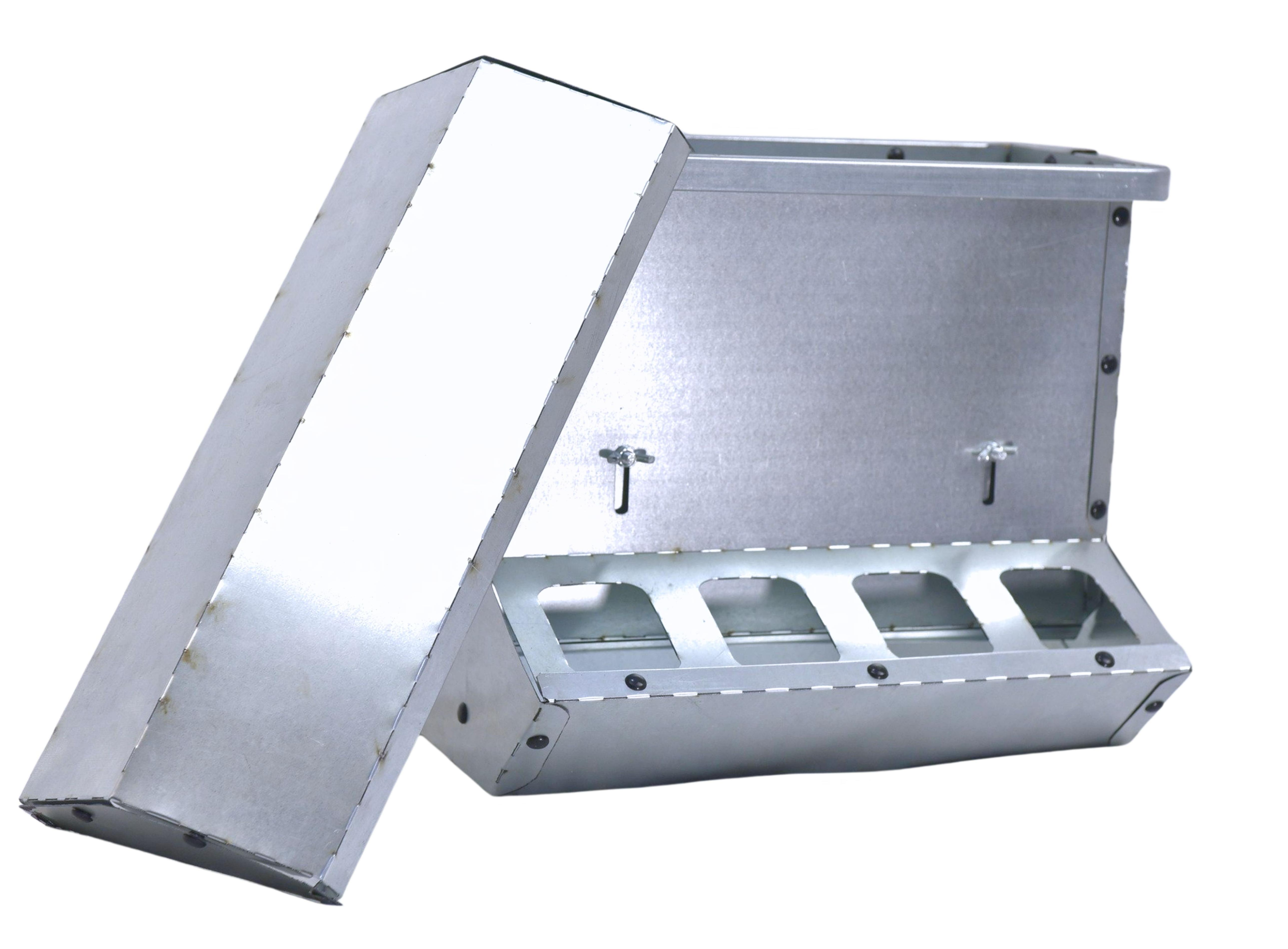 Кормушка бункерная односторонняя "Нетпотерь 10-1" фронт кормления на 4 головы. Фото 3