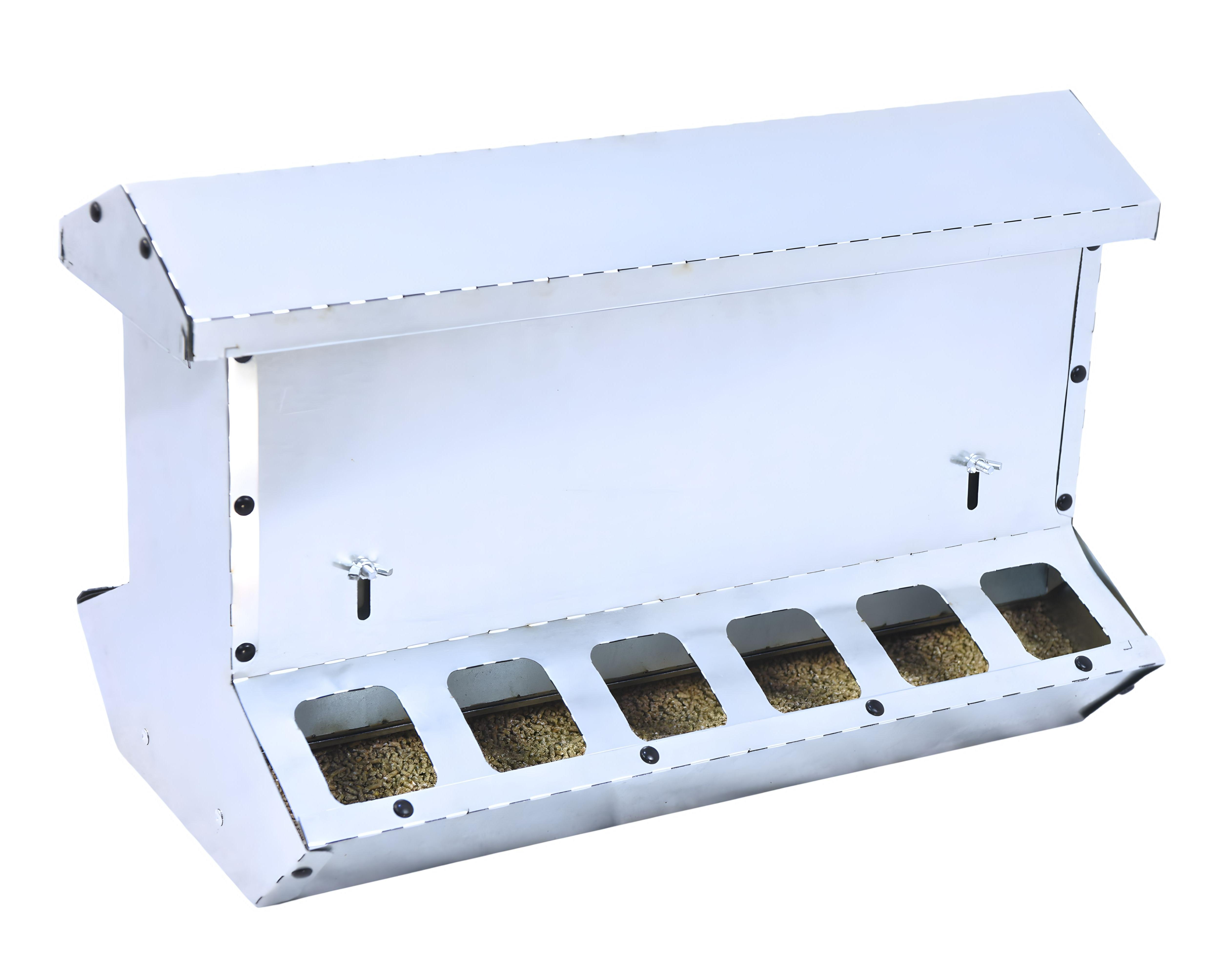 Кормушка бункерная двухсторонняя "Нетпотерь 15-2" фронт кормления на 12 голов. Фото 12