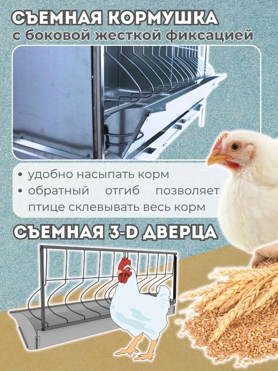 Клетка для бройлеров "Люкс-сетка" 3-12 "МультиПро". Фото 3