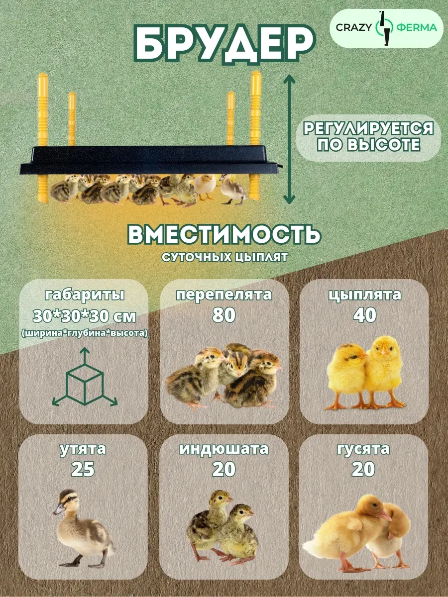 Панель обогревательная с температурным регулятором для цыплят 30х30см. Фото 1