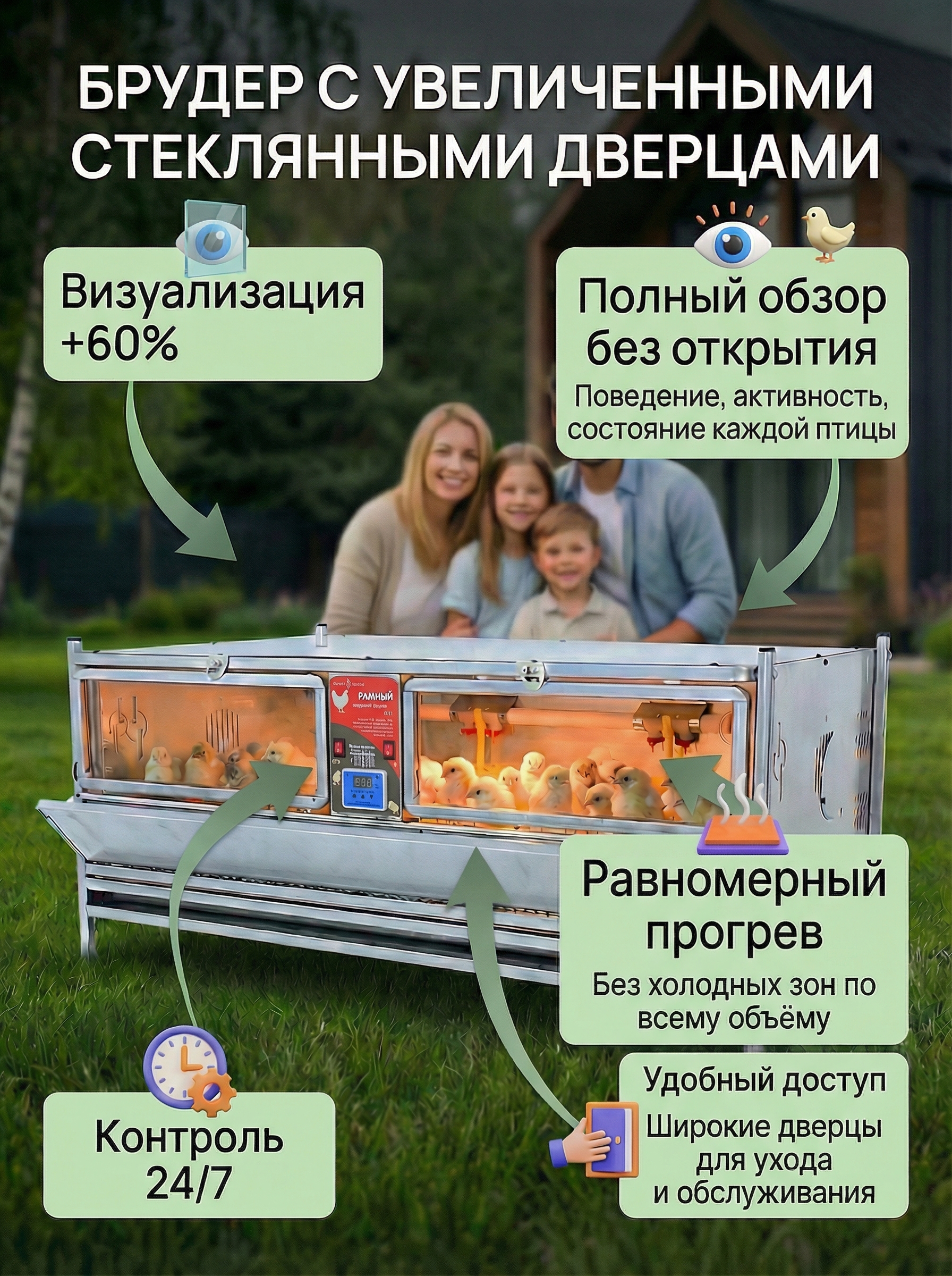 Рамный цифровой брудер 0711 Премиум. Фото 1