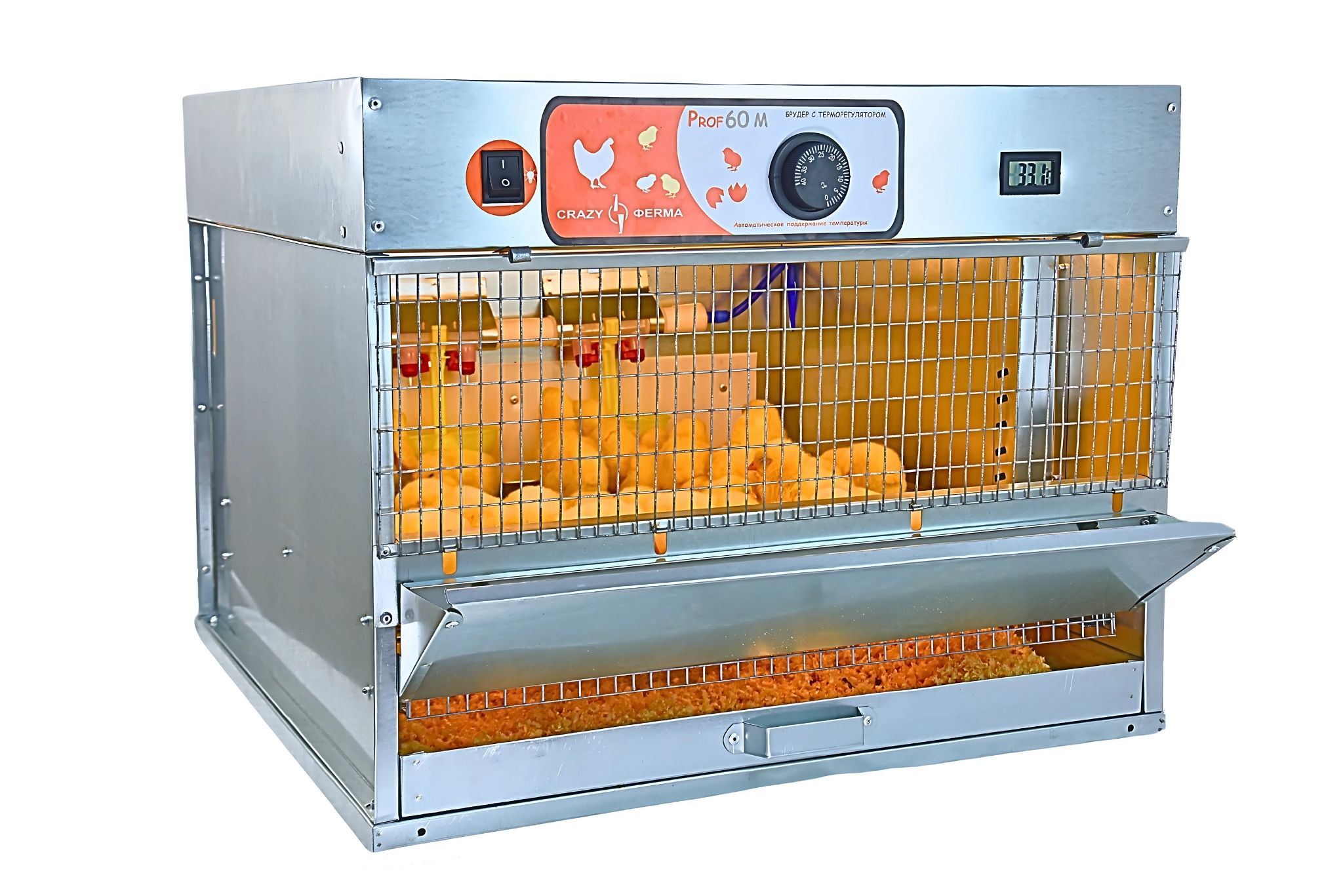 Брудер для цыплят "Проф 60 ЗM" с механическим терморегулятором корпус оцинковка. Фото 7