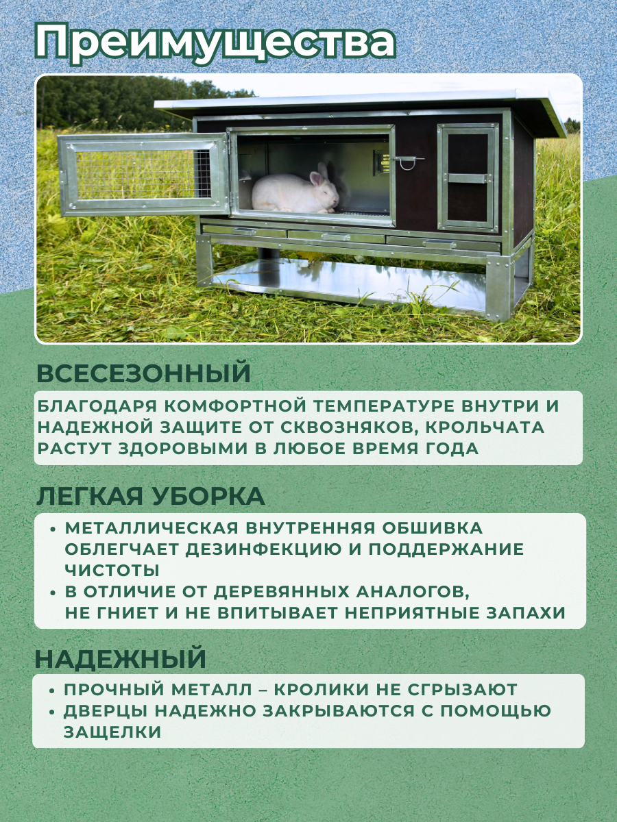 Утепленный отапливаемый крольчатник "Бестселлер" О-11. Фото 6