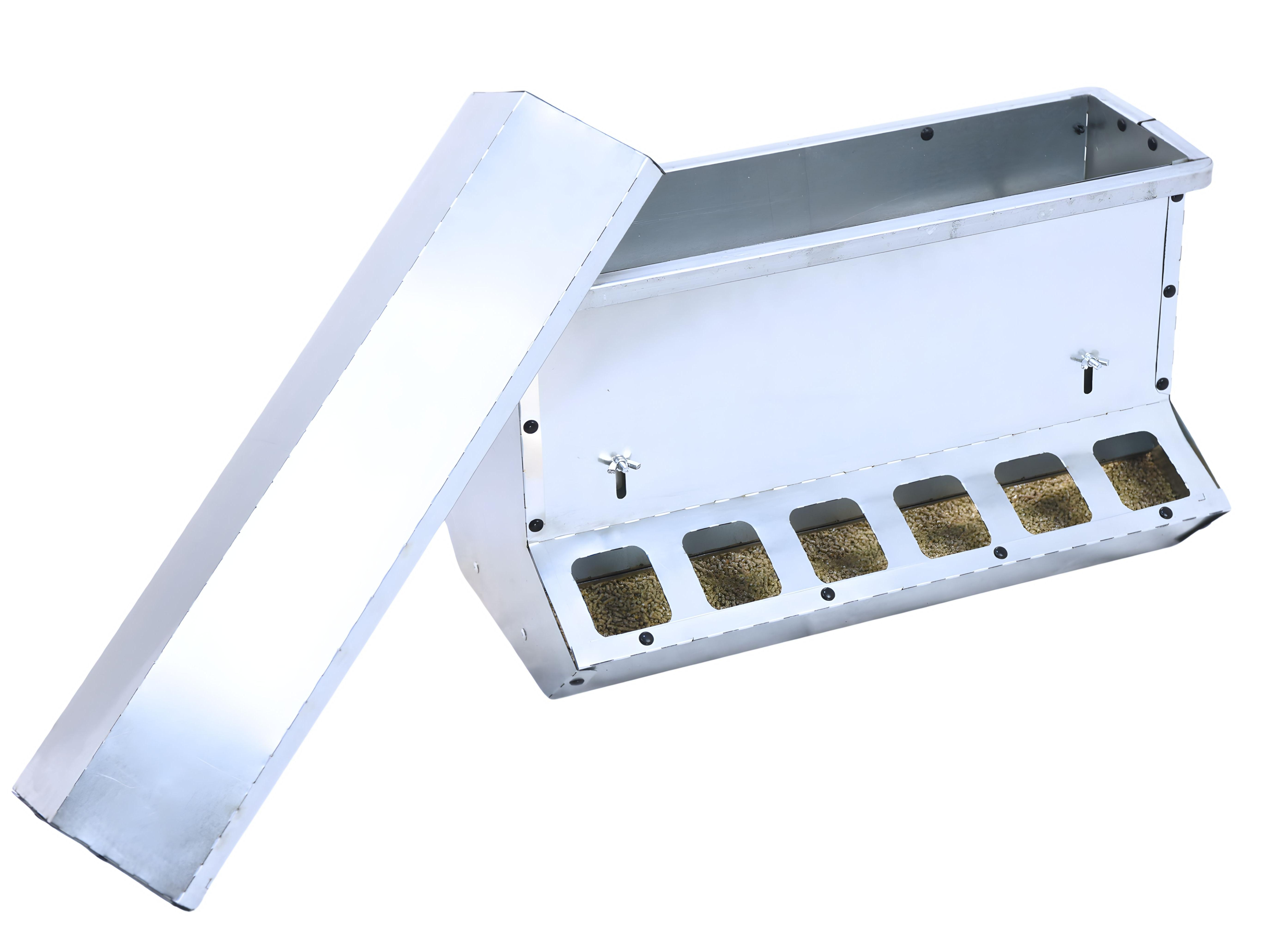 Кормушка бункерная двухсторонняя "Нетпотерь 15-2" фронт кормления на 12 голов. Фото 11
