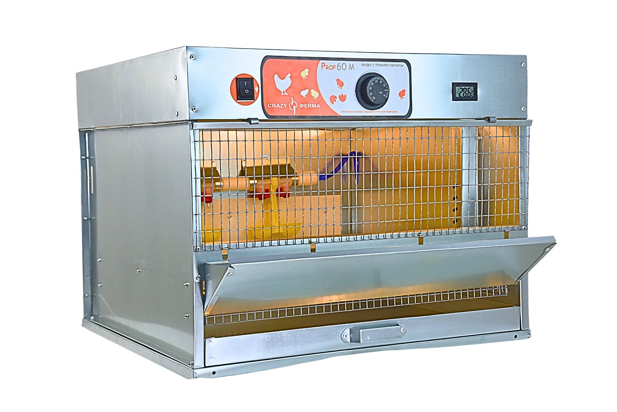Брудер для цыплят "Проф 60 ЗM" с механическим терморегулятором корпус оцинковка. Фото 1