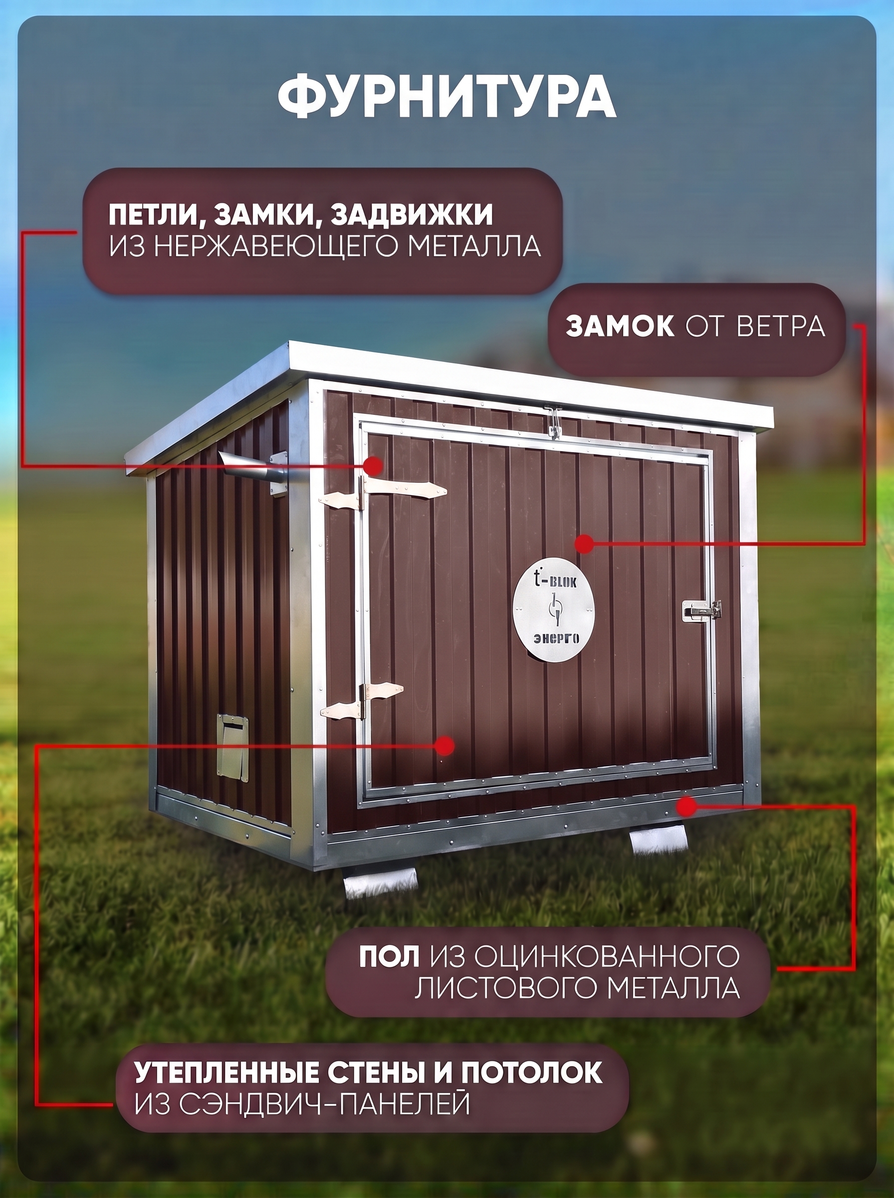 Шумопоглощающий утеплённый контейнер для генератора с автоматическим запуском L T-Блок "Энерго Авто" увеличенный с вентилятором 1000 м3/ч. Фото 9 Шумопоглощающий утеплённый контейнер для генератора с автоматическим запуском L T-Блок "Энерго Авто" увеличенный с вентилятором 1000 м3/ч. Фото 9