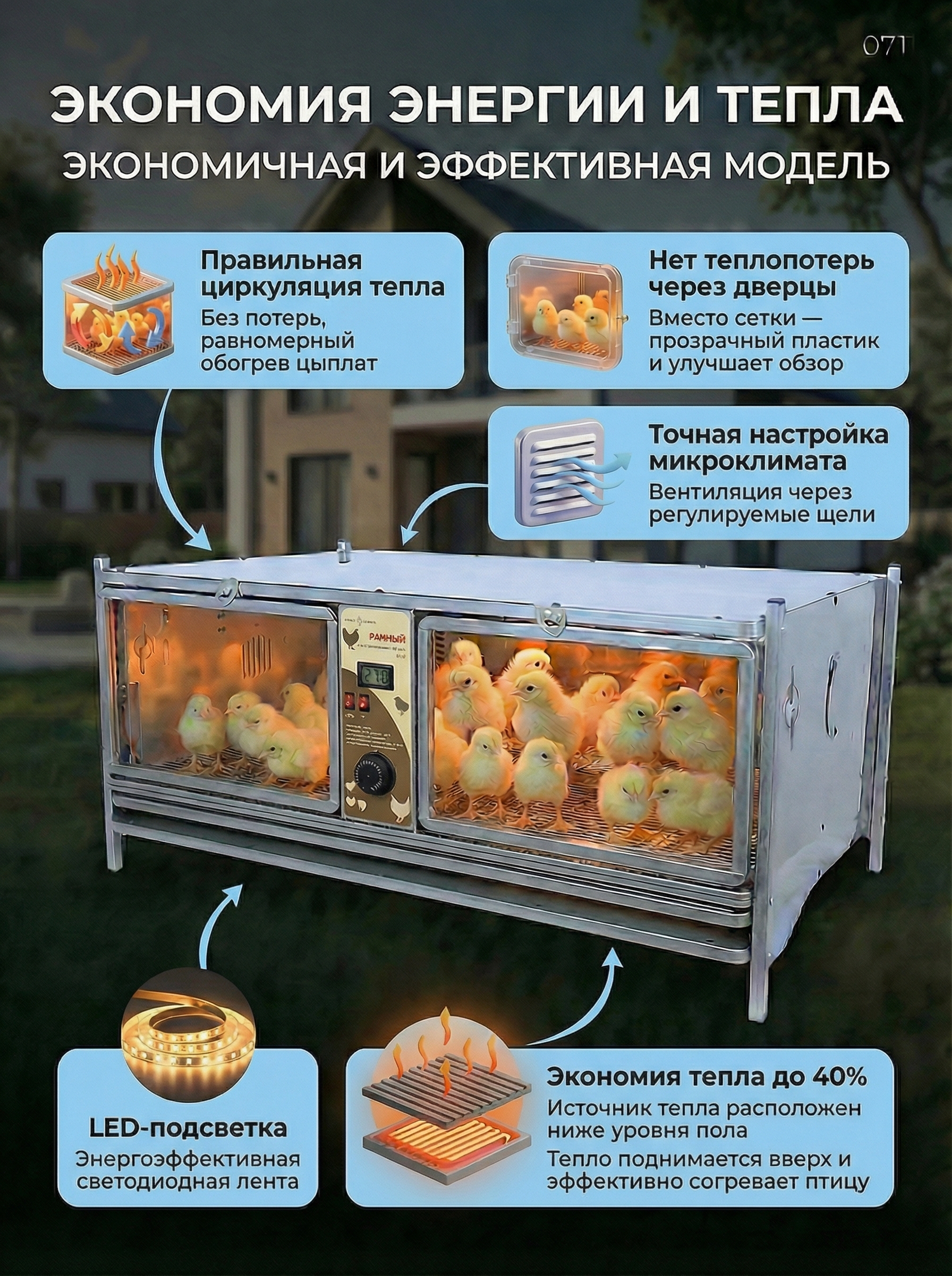 Рамный автоматический брудер 0712 Стандарт. Фото 1