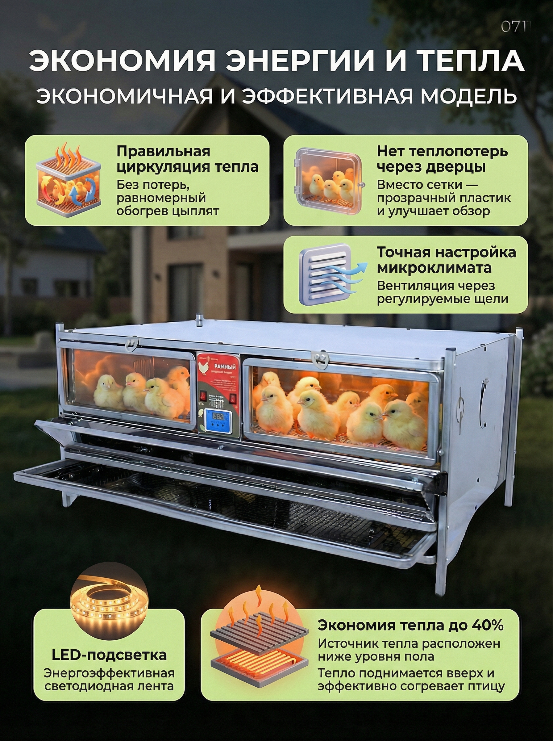 Рамный цифровой брудер 0711 Премиум. Фото 27