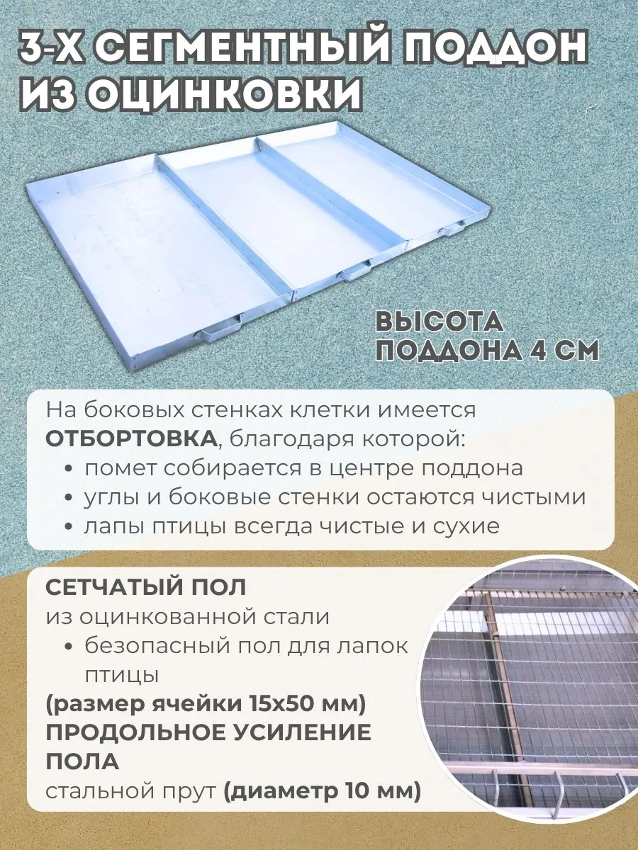 Клетка для бройлеров "База-сетка" 1-12 "МультиПро". Фото 4