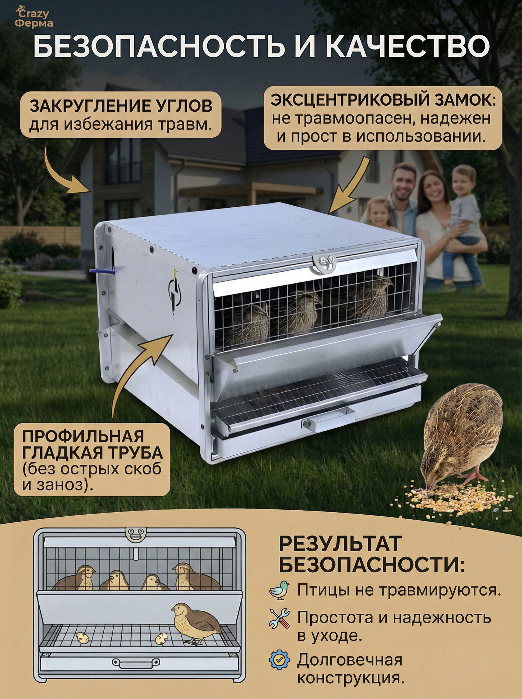 Рамная клетка для перепелов на 60 голов. Фото 8