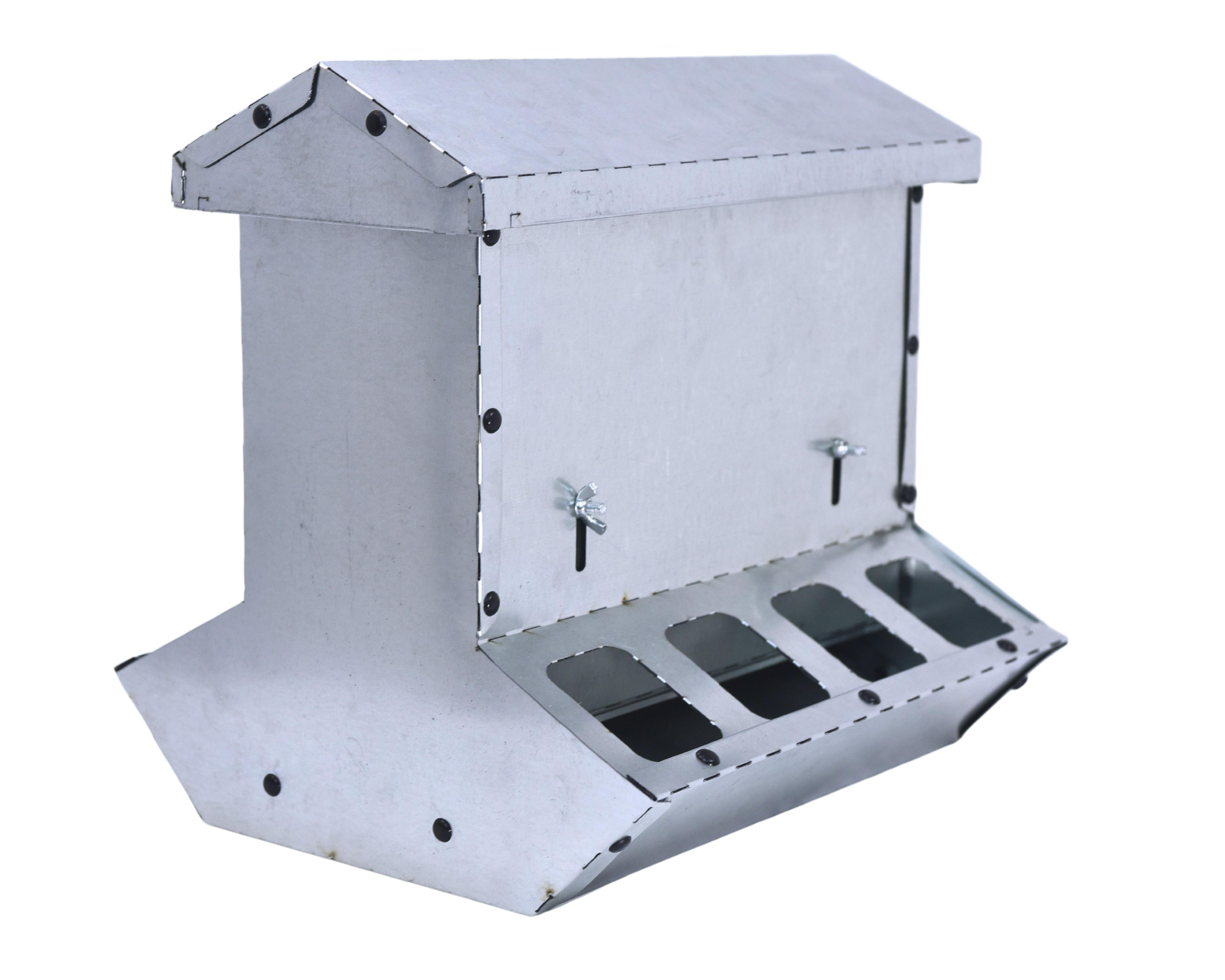 Кормушка бункерная двухсторонняя "Нетпотерь 10-2" фронт кормления на 8 голов. Фото 1