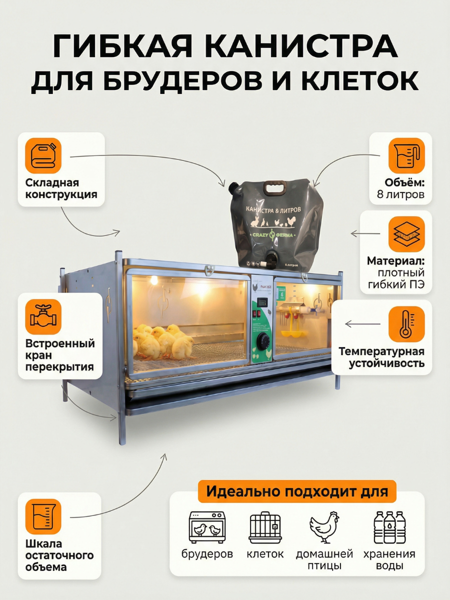 Гибкая канистра на 8 литров. Фото 2 Гибкая канистра на 8 литров. Фото 2