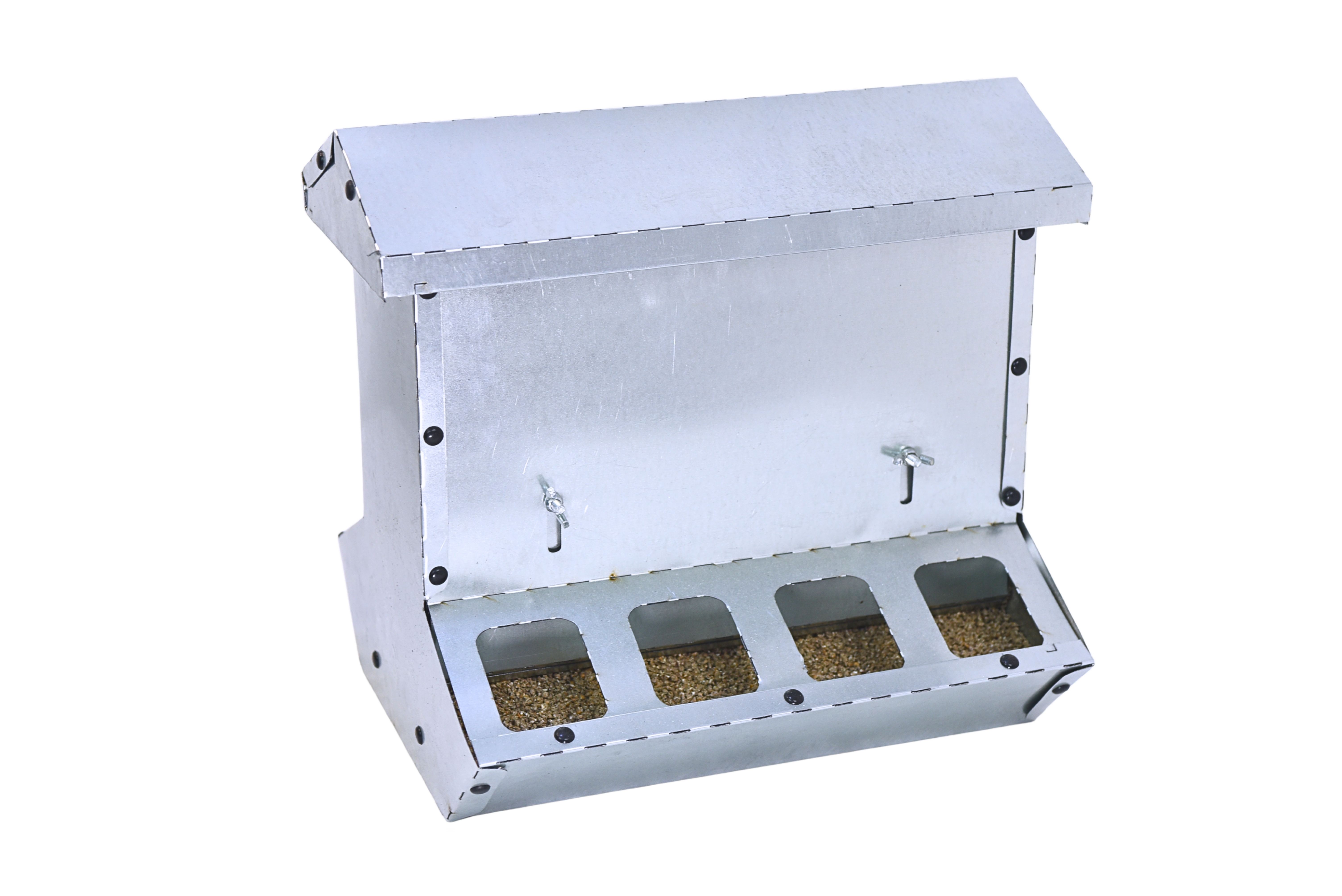 Кормушка бункерная двухсторонняя "Нетпотерь 10-2" фронт кормления на 8 голов. Фото 4