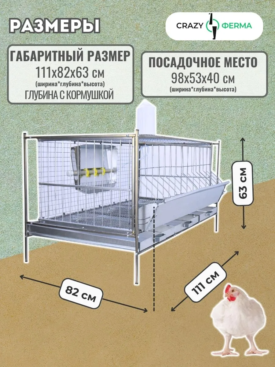 Клетка для бройлеров "Практик-сетка" 1-12 "МультиПро". Фото 1 Клетка для бройлеров "Практик-сетка" 1-12 "МультиПро". Фото 1