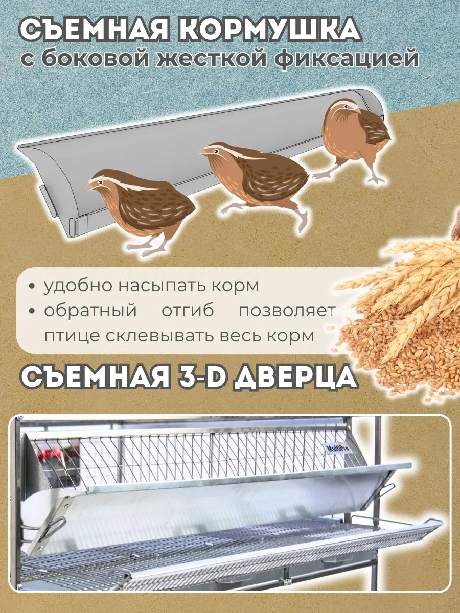 Клетка для перепелов  "База-сетка" на 110 голов "МультиПро". Фото 2