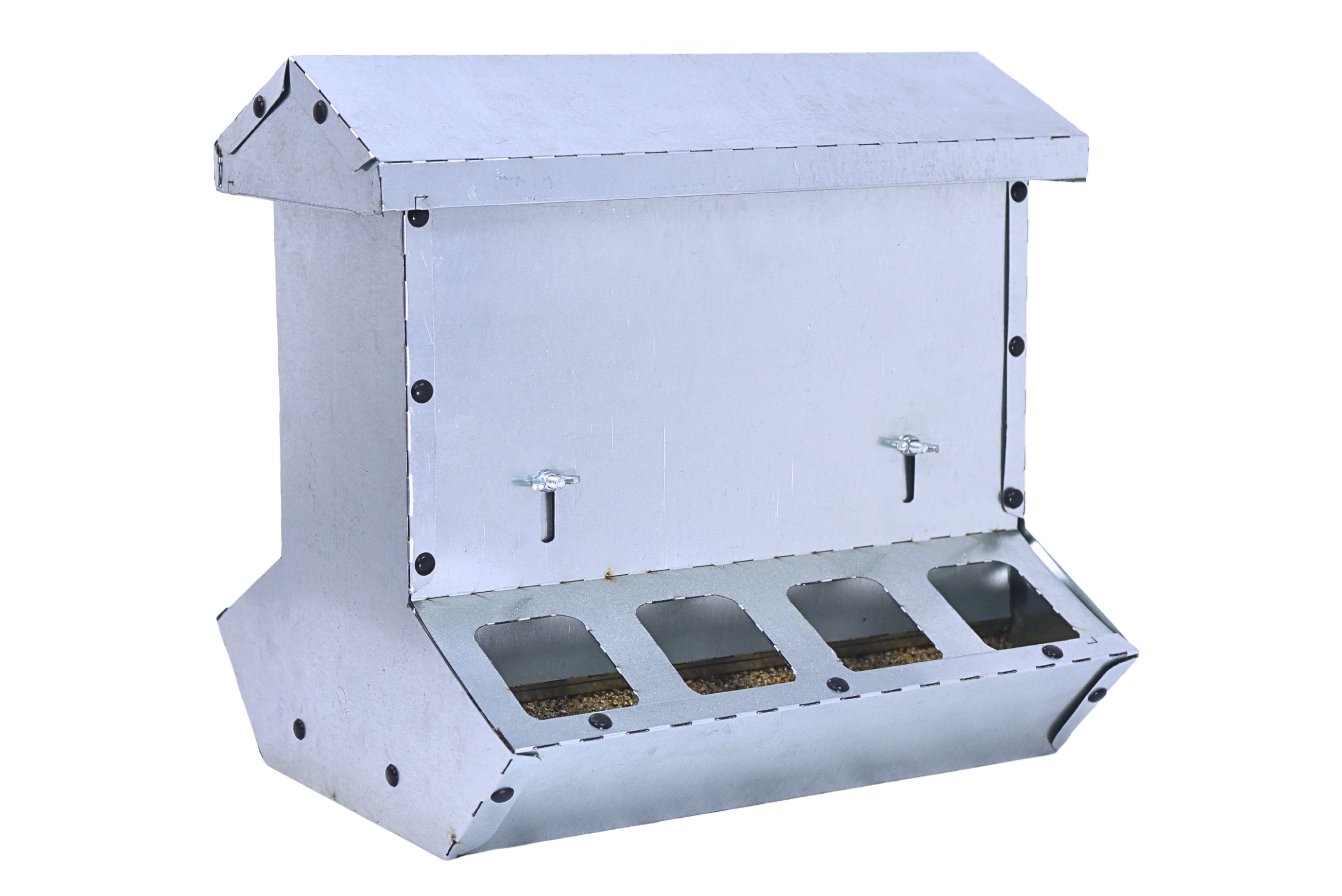 Кормушка бункерная двухсторонняя "Нетпотерь 10-2" фронт кормления на 8 голов. Фото 5