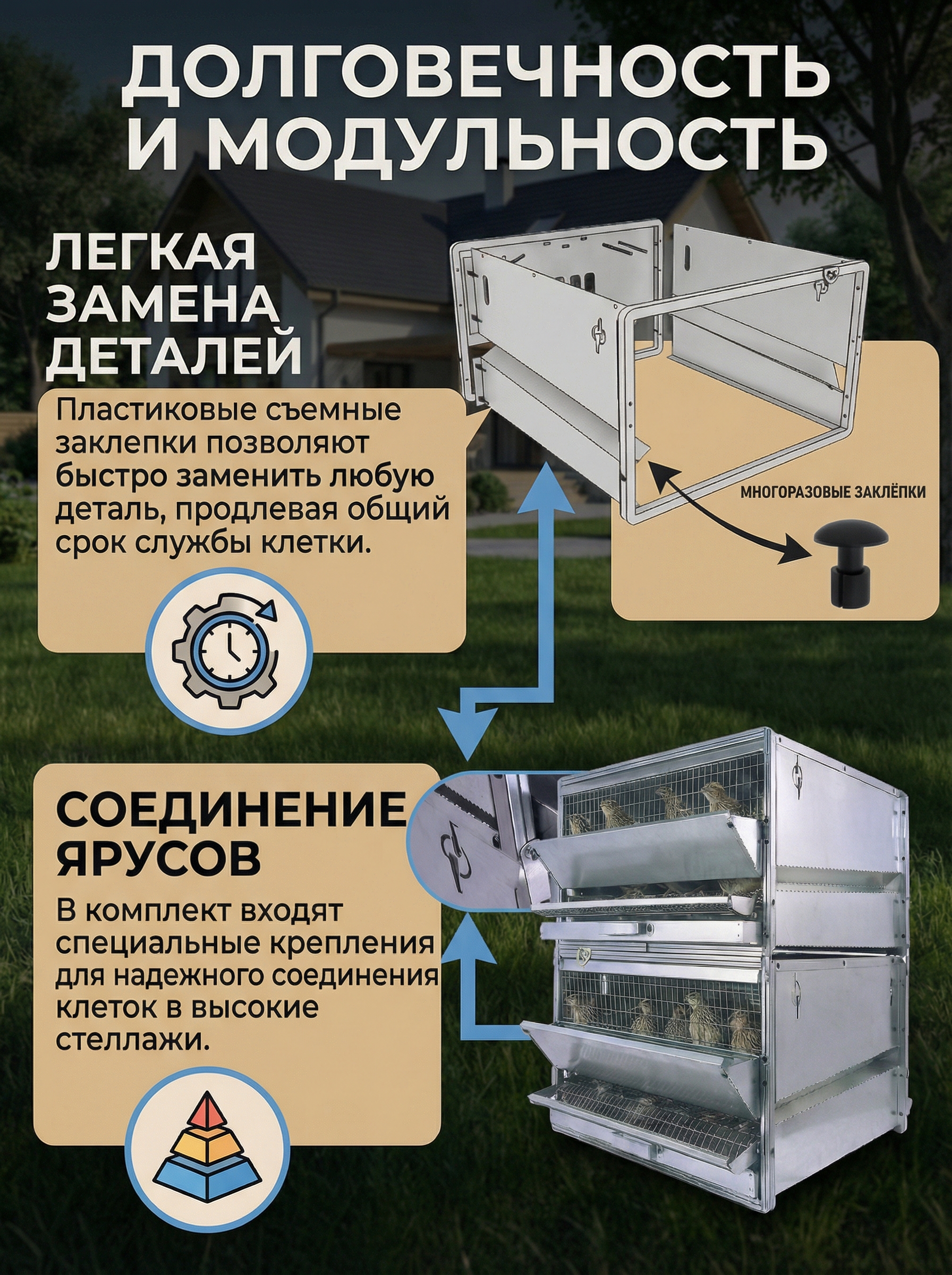 Рамная клетка для перепелов на 90 голов . Фото 11