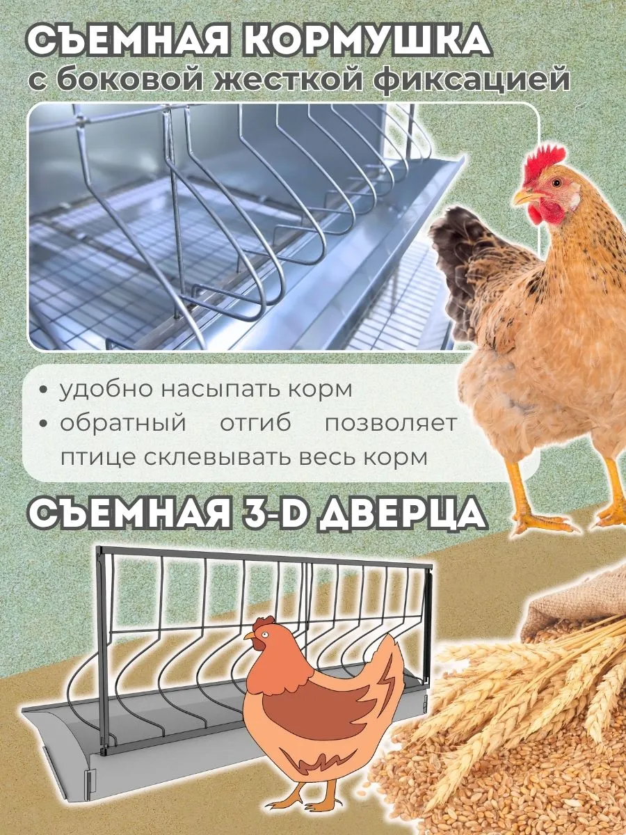 Клетка для кур-несушек "Практик-металл" 3-12 "МультиПро". Фото 3