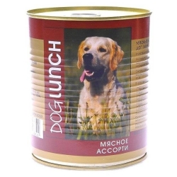 Дог Ланч консервы для собак мясное ассорти в желе 750 гр.